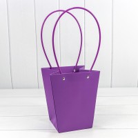 Пакет подарочный "Ваза для цветов" 20*17*12 Фиолетовый 1/10 1/120 Арт: 000170E/2587