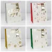 Пакет подарочный "Новый год" (микс 401) 26*32*13 210г 1/20 1/240 Арт: 300401C