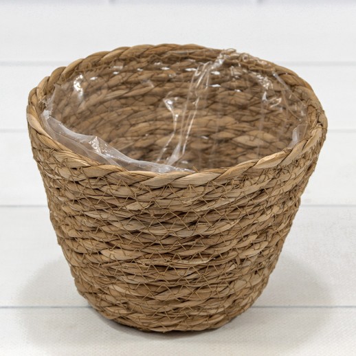 Корзина плетёная Круглая 15*12 (±5%) из камыша Натуральный 1/80 Арт: 420137/3