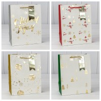 Пакет подарочный "Новый год" (микс 401) 18*23*10 210г 1/20 1/360 Арт: 300401E