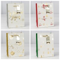 Пакет подарочный "Новый год" (микс 401) 14*20*8 210г 1/20 1/480 Арт: 300401G