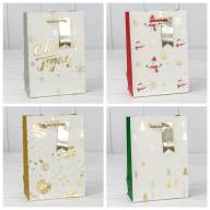 Пакет подарочный &quot;Новый год&quot; (микс 401) 14*20*8 210г 1/20 1/480 Арт: 300401G - Пакет подарочный "Новый год" (микс 401) 14*20*8 210г 1/20 1/480 Арт: 300401G