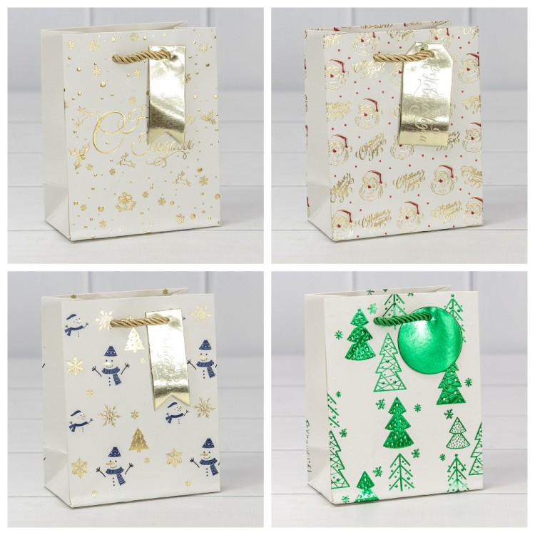 Пакет подарочный "Новый год" (микс 402) 12*15*6,7 210г 1/20 1/480 Арт: 300402H