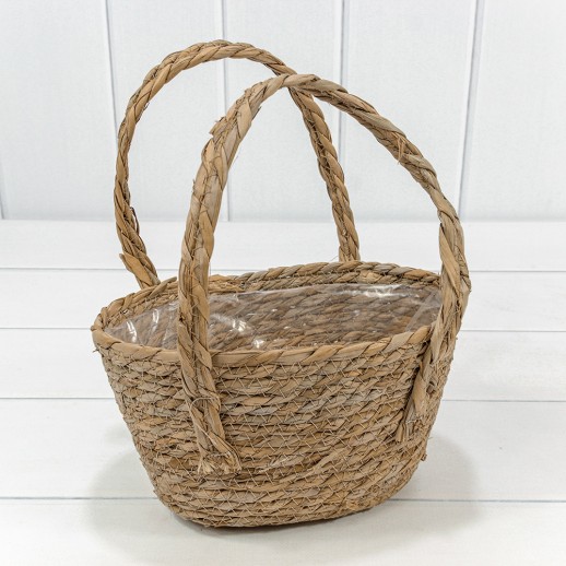 Корзина плетёная 26*15*15 (±5%) из камыша Натуральный 1/40 Арт: 420208/3