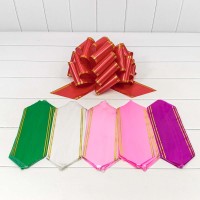 Бант-шар 10 см с золотой полосой (микс) 1/20 1/400 Арт: 000525-100