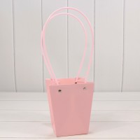 Пакет подарочный "Ваза для цветов" 15,5*13*9,5 Розовый 1/10 1/150 Арт: 000170G/196