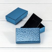 Коробка Прямоугольная 8*5*2,5 "Кожа крокодила" Синий 1/24 1/360 Арт: 62658/2