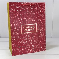 Пакет подарочный "Новый год" (микс 406) 40*55*20 210г 1/20 1/60 Арт: 300406T