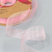 Лента Органза 2,5см*100ярд Светло-розовый 1/8 1/32 Арт: 559-25/1043