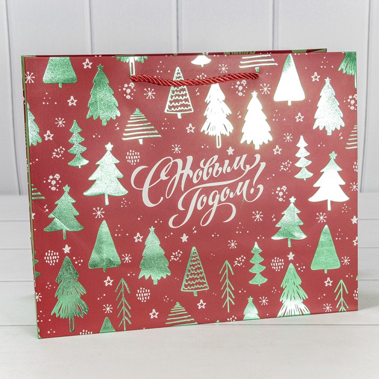 Пакет подарочный "Новый год" (407) 32*26*13 1/20 1/120 Арт: 300407CA