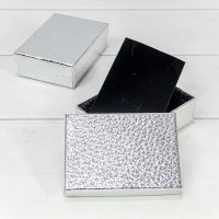 Коробка Прямоугольная 11*8*3 "Кожа крокодила" Серебряный 1/12 1/240 Арт: 626811/4