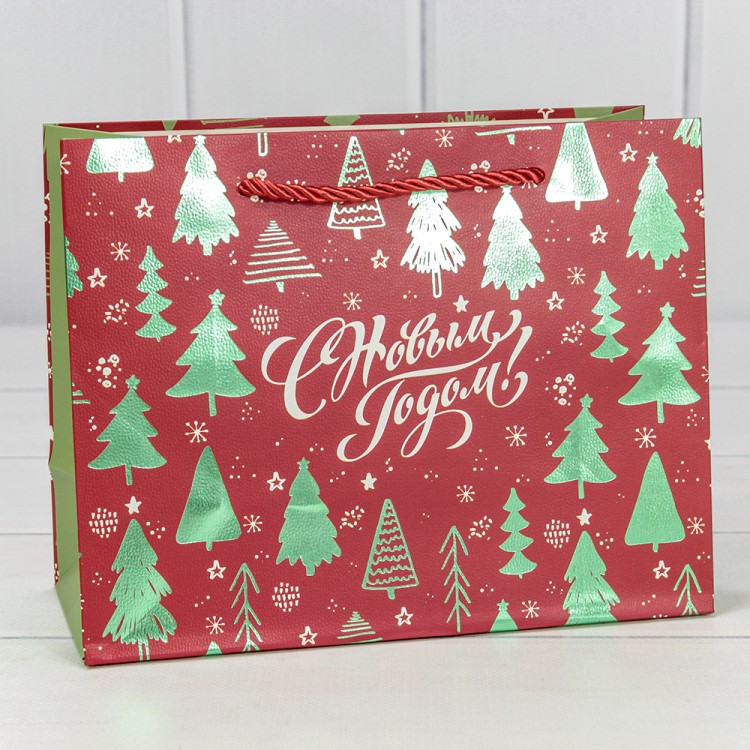 Пакет подарочный "Новый год" (407) 23*18*10 210г 1/20 1/160 Арт: 300407EA