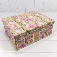 Коробки Прямоугольные Набор 1/15 42,5*33*17,6 "Коллаж с розами" 1/2 Арт: 721902/1490