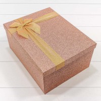 Коробки Прямоугольные Набор 1/10 34*26*15,3 "Блеск" Розовое золото 1/4 Арт: 730604/10041