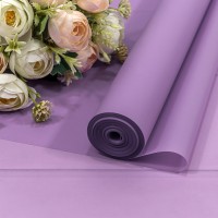 Плёнка 0,59*34м 900г матовая однотонная 55мкм Сиреневый-0631 1/6 1/12 Арт: 90057/0631