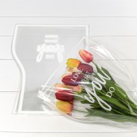 Пакет "Конус для цветов" 36*20*45 (30 шт.) Белая рамка 1/100 Арт: 001510/1