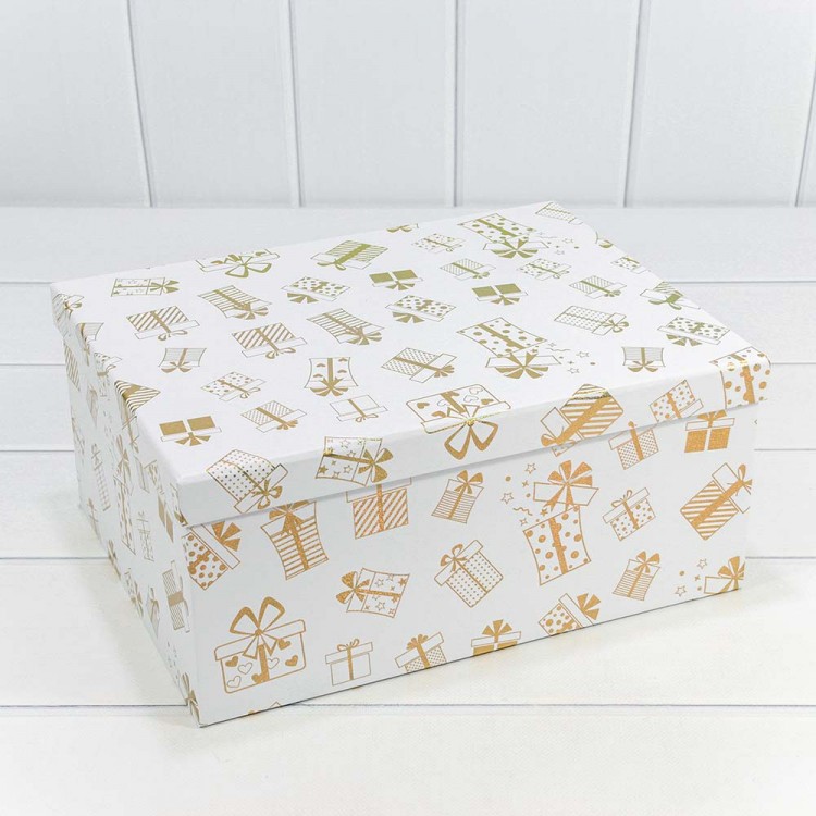 Коробки Прямоугольные Набор 1/10 34*26*15,3 "Новый год"-0076 1/6 Арт: 730604/0076