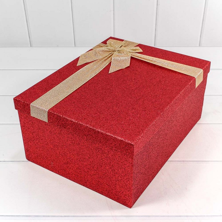 Коробки Прямоугольные Набор 1/10 34*26*15,3 "Блеск" Красный 1/4 Арт: 730604/0116