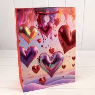 Пакет подарочный с 3D аппликацией "Сердца" (микс 112) 30*41,5*12 210г 1/20 1/80 Арт: 000112A - Пакет подарочный с 3D аппликацией "Сердца" (микс 112) 30*41,5*12 210г 1/20 1/80 Арт: 000112A