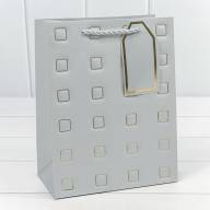 Пакет подарочный с тиснением &quot;Квадратики&quot; (микс) 18*23*10 210г 1/20 1/360 Арт: 000881E - Пакет подарочный с тиснением "Квадратики" (микс) 18*23*10 210г 1/20 1/360 Арт: 000881E