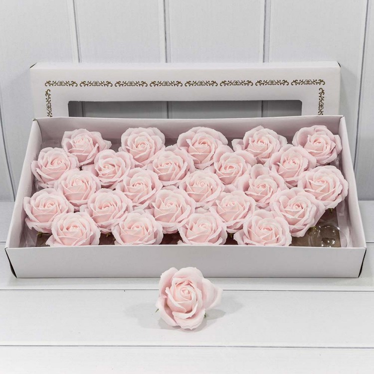 Декоративный цветок-мыло "Большая роза" Светло-розовый 6,5*7 25шт. 1/20 Арт: 420053/1