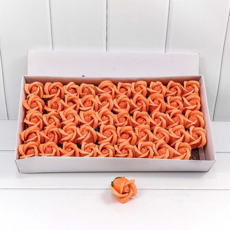 Декоративный цветок-мыло "Роза" Оранжевый 5*4,5 50шт. 1/24 Арт: 420051/41*