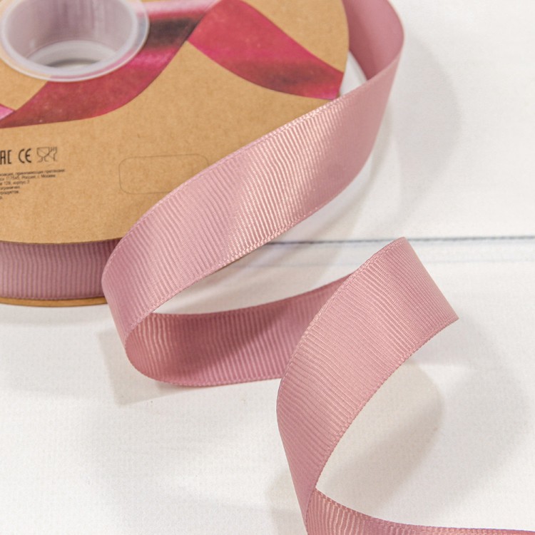 Лента Репсовая 2,5см*100ярд Класс А Тусклый пурпурный 1/8 1/32 Арт: 597-25/69