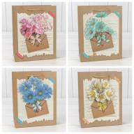 Пакет подарочный с 3D аппликацией "Цветы" (микс 115) 18*23*10 210г 1/20 1/360 Арт: 000115E - Пакет подарочный с 3D аппликацией "Цветы" (микс 115) 18*23*10 210г 1/20 1/360 Арт: 000115E