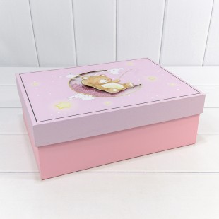 Коробки Прямоугольные Набор 1/3 33,5*25*11,5 "Мишка" Розовый 1/12 Арт: 720-860/1