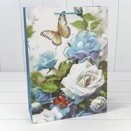 Пакет подарочный с 3D аппликацией "Розы и бабочки" (микс 250) 30*41,5*12 210г 1/20 1/80 Арт: 000250A - Пакет подарочный с 3D аппликацией "Розы и бабочки" (микс 250) 30*41,5*12 210г 1/20 1/80 Арт: 000250A